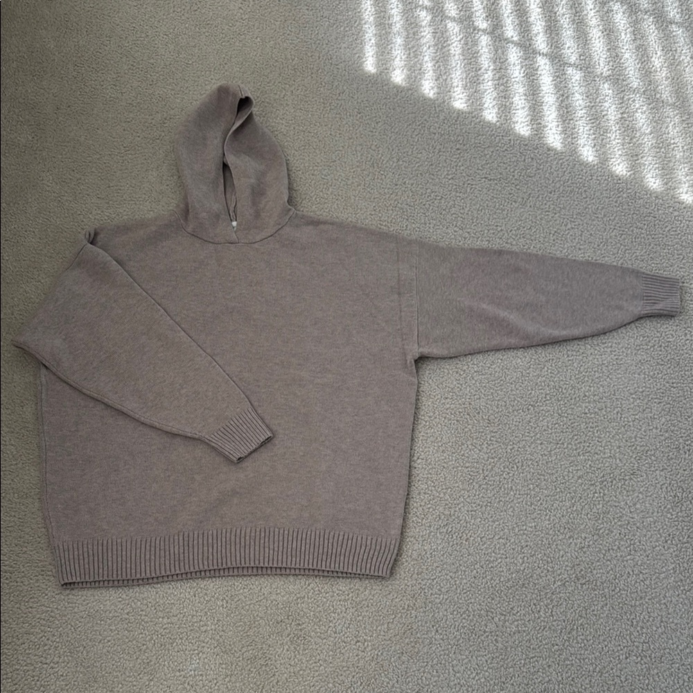 Oversized Sweater-Knit Hoodie